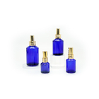 Pot en verre de cosmétiques bleus de Hanya Glass Lotion Bottles 30g 50g