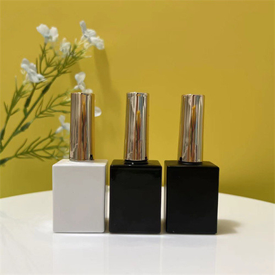 Petites bouteilles de vernis à ongles de chapeau en plastique vide 12ml 15ml avec la brosse