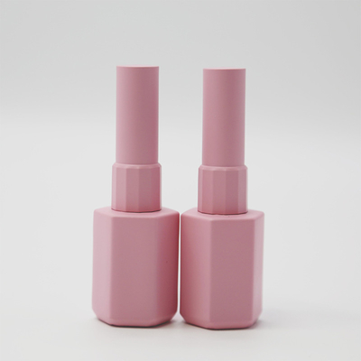 Conteneur vide en plastique de vernis à ongles de Matte Pink Nail Polish Bottles 12ml de chapeau