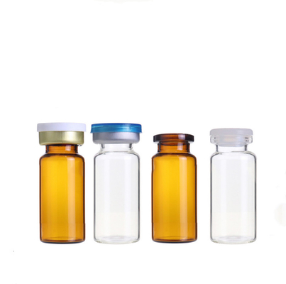 Fioles d'ODM Amber Medicine Tiny Mini Glass d'OEM avec le bouchon en caoutchouc de couvercle