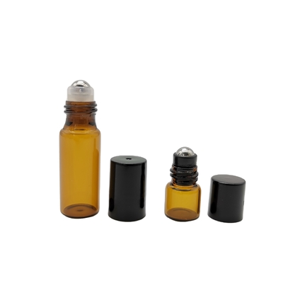 Boule claire rechargeable de 5ml 10ml Amber Glass Vials With Roller